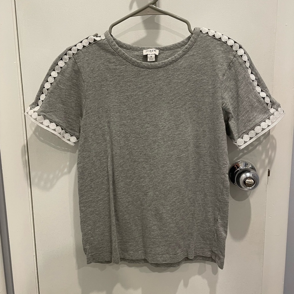 JCrew Factory Circle-Trim Cotton Tee